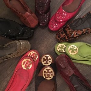 10 Pair Tory Burch Flats Sz. 9.5